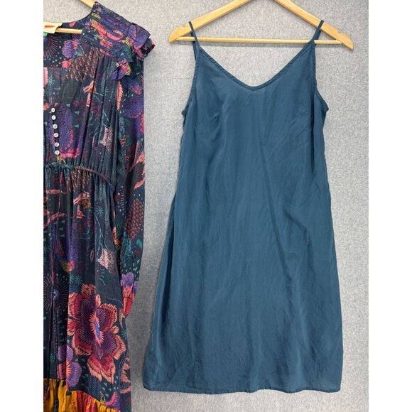 Farm Rio Small Boho Floral Long‎ Sleeve Maxi Dress Ruffles River Creatures FLAW - Picture 16 of 16